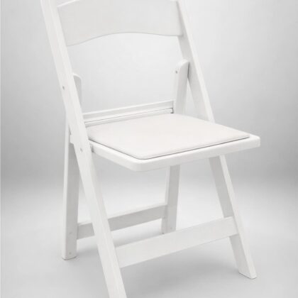 White Resin Folding Chair