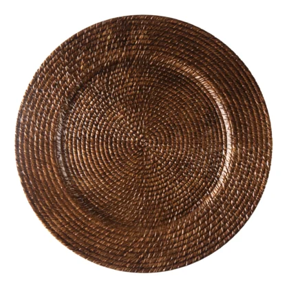 Faux Rattan Braided - Brown